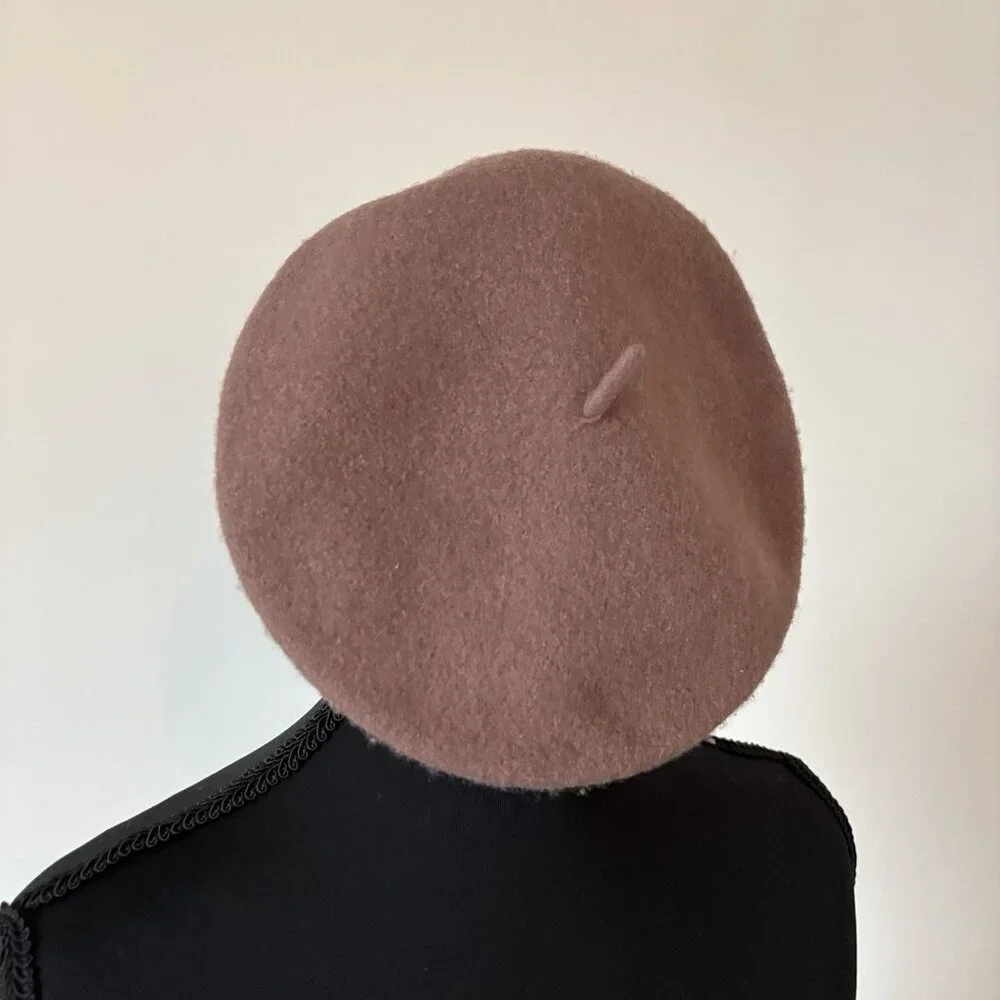 Rylee + Cru‎ 100% Wool Beret Little Girl Size Small Medium Minimalist Neutrals